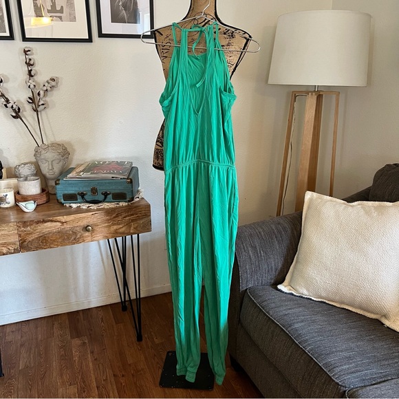 Sweaty Betty NWT Open Back Racer Jumpsuit Lime Gello Green  Size Small - Picture 2 of 8
